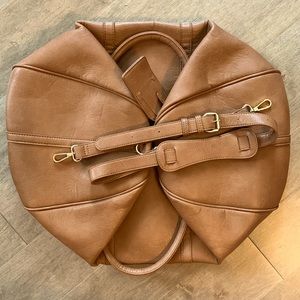 Sole Society Vegan Leather Weekender “Lacie” Bag Cognac 🧳 ✈️